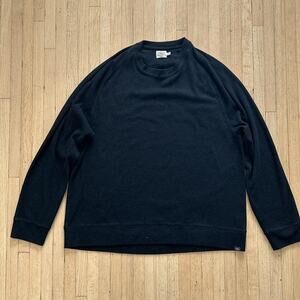 Faherty Mens Sweater 2XL Crew Neck Black Sweatshirt